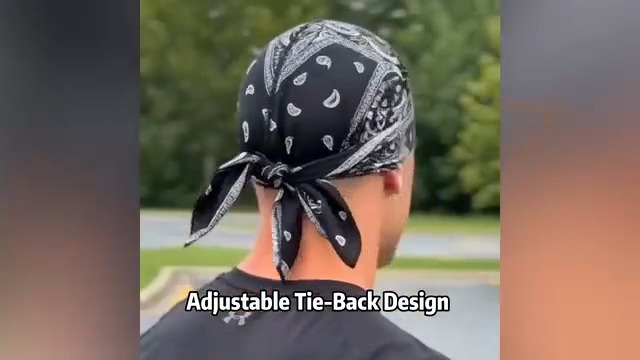 Paisley Cooling Headscarf Cap Set Bandana Beanie,Elastic Cycling