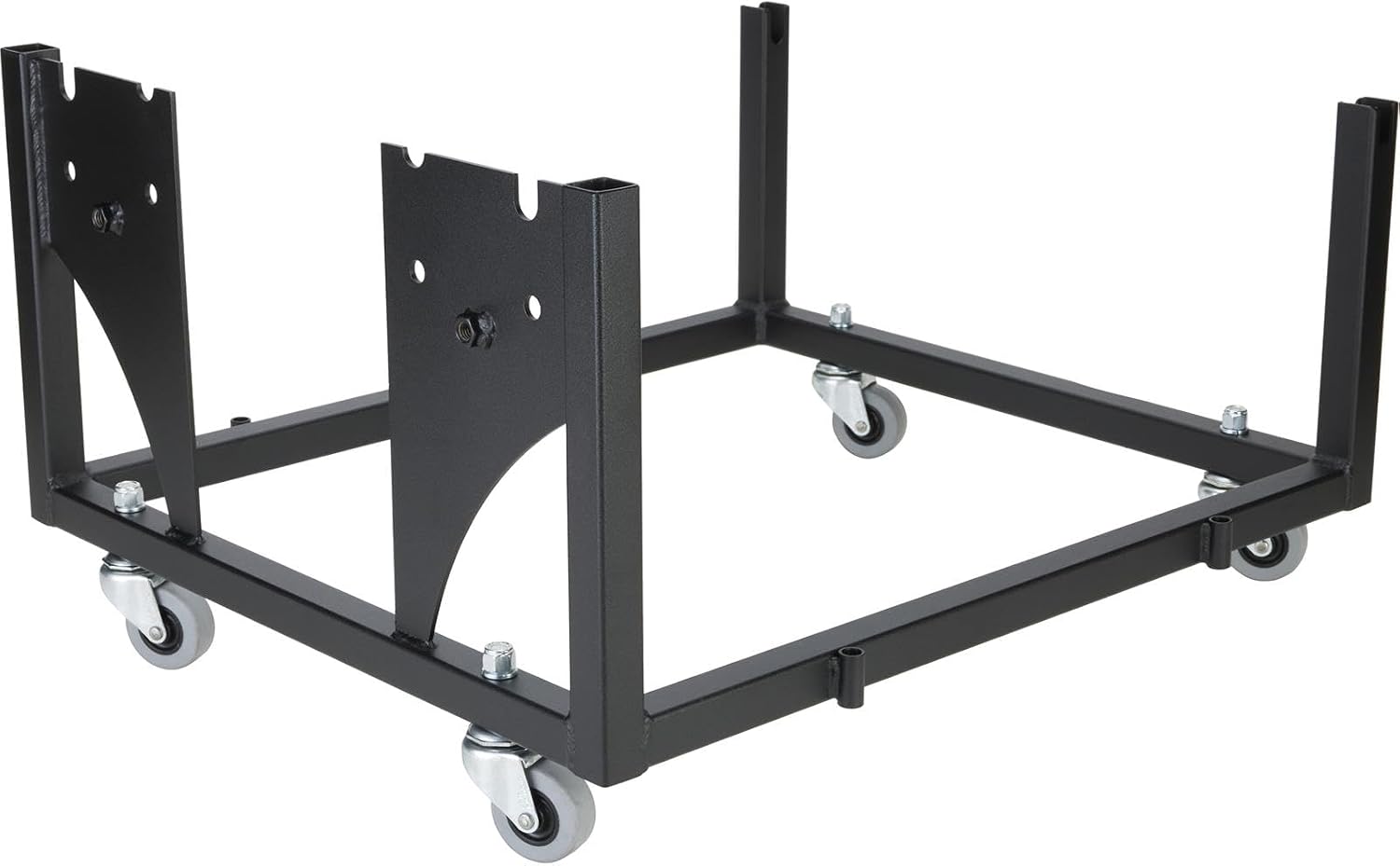 Speedway Motors Sprint Car Engine Stand Steel Construction Powdercoated Black Finish Fits Standard or Lightweight Blocks with 2 Inch Casters for Easy Storage and Mobility