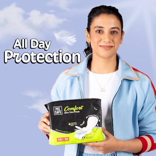 Image of Pee Safe Comfort Ultra Thin Pads XXL 50N with Japanese Leak-Lock Core, 6-Layer Deep Absorption & Dual Wings - Overnight Heavy Flow Protection