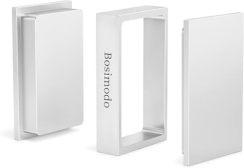 Miniatura 5 de Bosimodo 3X5 Molde de preimpresión sólido 6061 Molde de preimpresión de flores de aluminio sólido (blanco plateado 3 x 5)