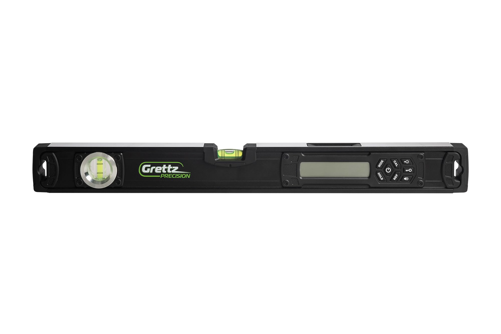 Grettz Nivel digital GL60 de 600 mm, pantallas retroiluminadas duales, clasificación IP65, bordes fresados, imanes de tierras raras, medición de precisión para oficios y bricolaje