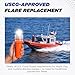 TEKTITE® SOSeFLARE 5 NO MORE FLARES! Electronic Boat Distress Flare - USCG & SOLAS Compliant Marine Safety Signal - Nighttime SOS Emergency Light - Waterproof Handheld LED Locator for Boats.
