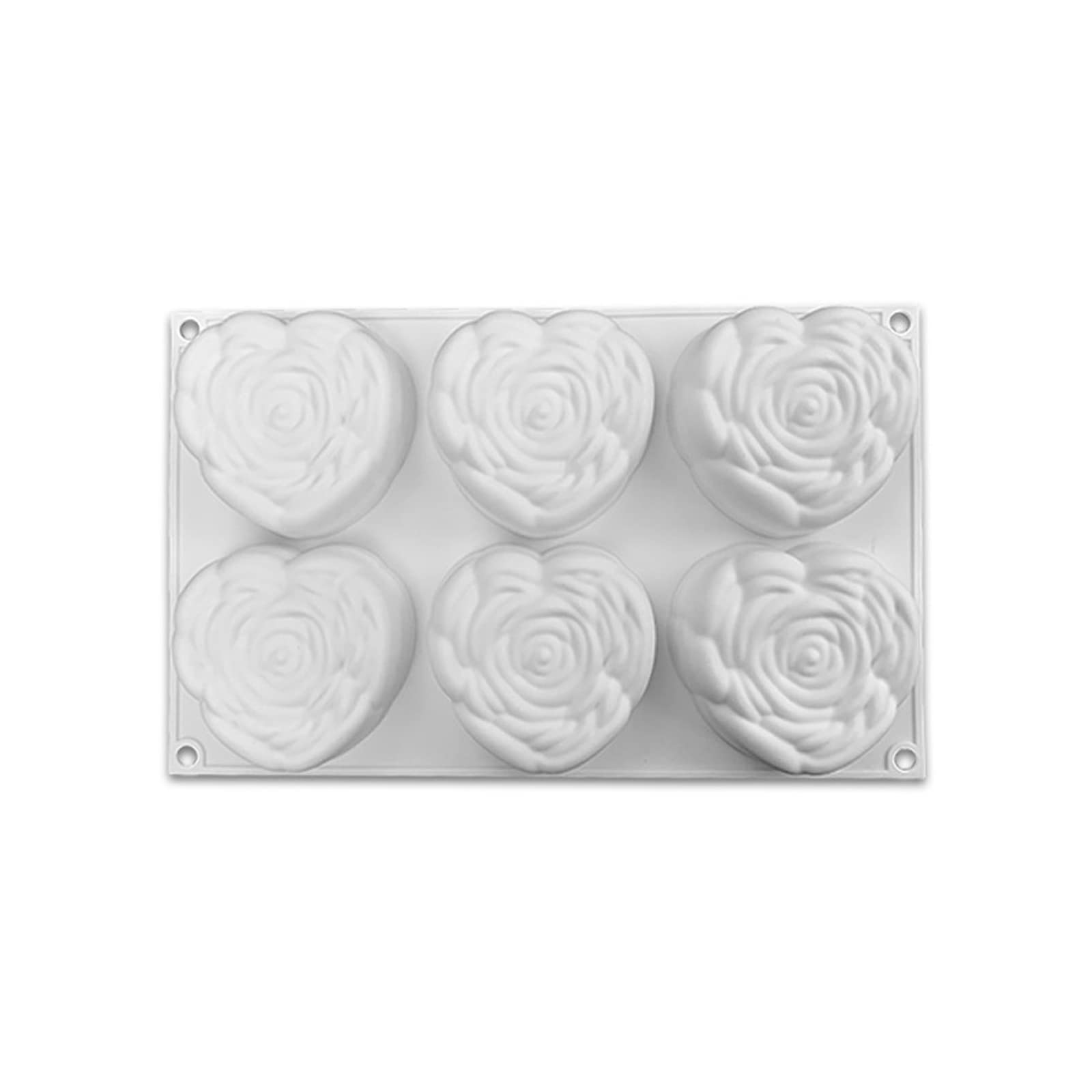 Jazuaiao Rose Shaped Silicone Silicone Soap Mold Mold Chocolate Soap Making Molds Rose Clay Molds