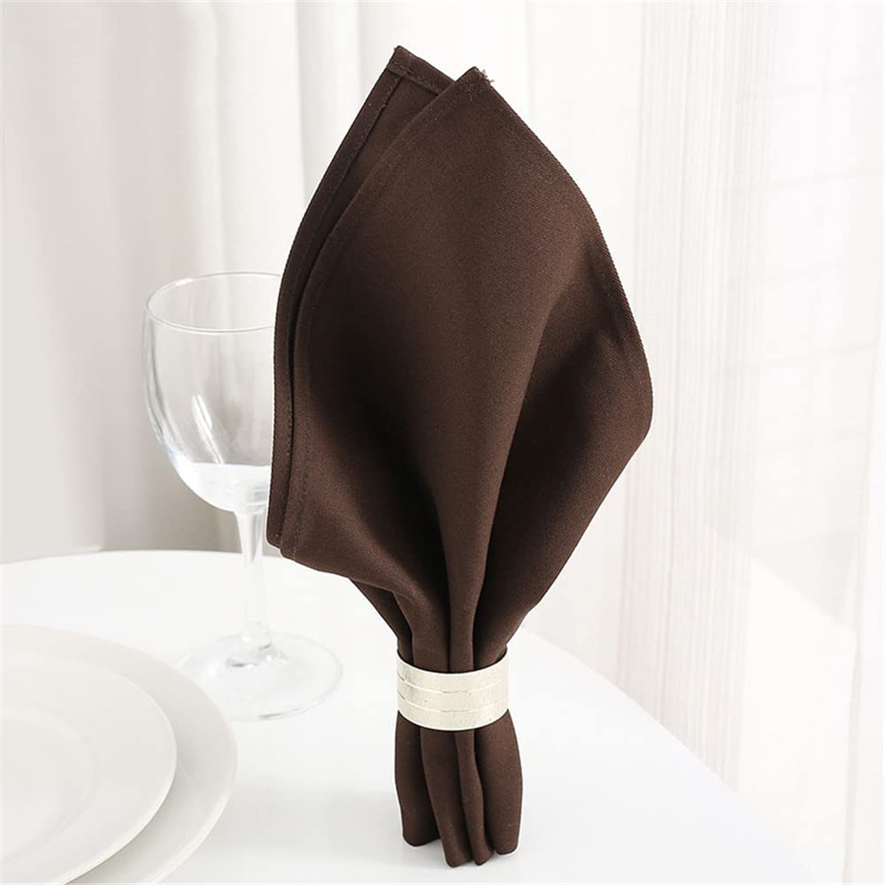 FANSU Tovaglioli di Stoffa da Tavola, Lavabile Tovaglioli Cena in Poliestere Riutilizzabili Morbido Tovaglioli per Hotel, Pranzi, Ristoranti, Matrimoni, Eventi e Feste (caffè,48x48cm/100 piezas)