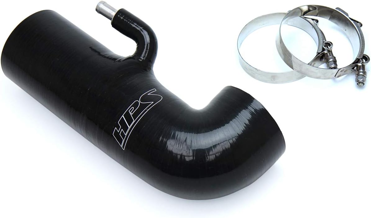HPS 57-1231-BLK Black Silicone Air Intake Hose Post MAF Delete Stock Sound Tube