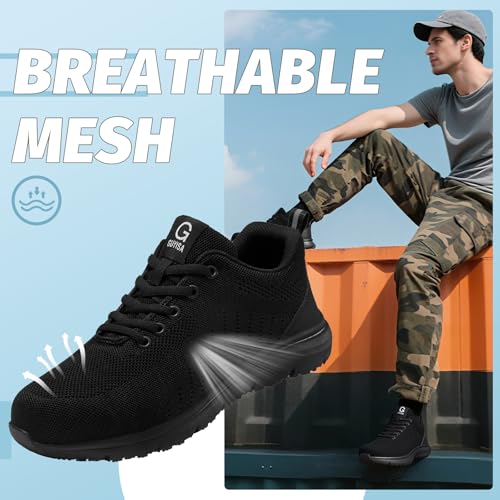 Non Slip Work Shoes for Men Women Breathable Mens Work Shoes Lightweight Water Resistant Walking Sneakers Chef Kitchen Slip Resistant Comfortable Restaurant Food Service Sneakers Casual3