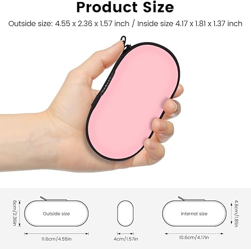 Miniatura 6 de RISETECH Estuche para auriculares con cable, bolsa de almacenamiento de auriculares EVA, bolsa pequeña con cremallera compatible con auriculares,