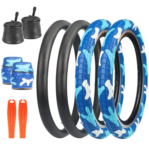 BALINGE 20 x 2.125 Bike tire 2 Pack 20 Bike tire BMX Bike Tires Kids Blue 20' Bike Tires Folding...