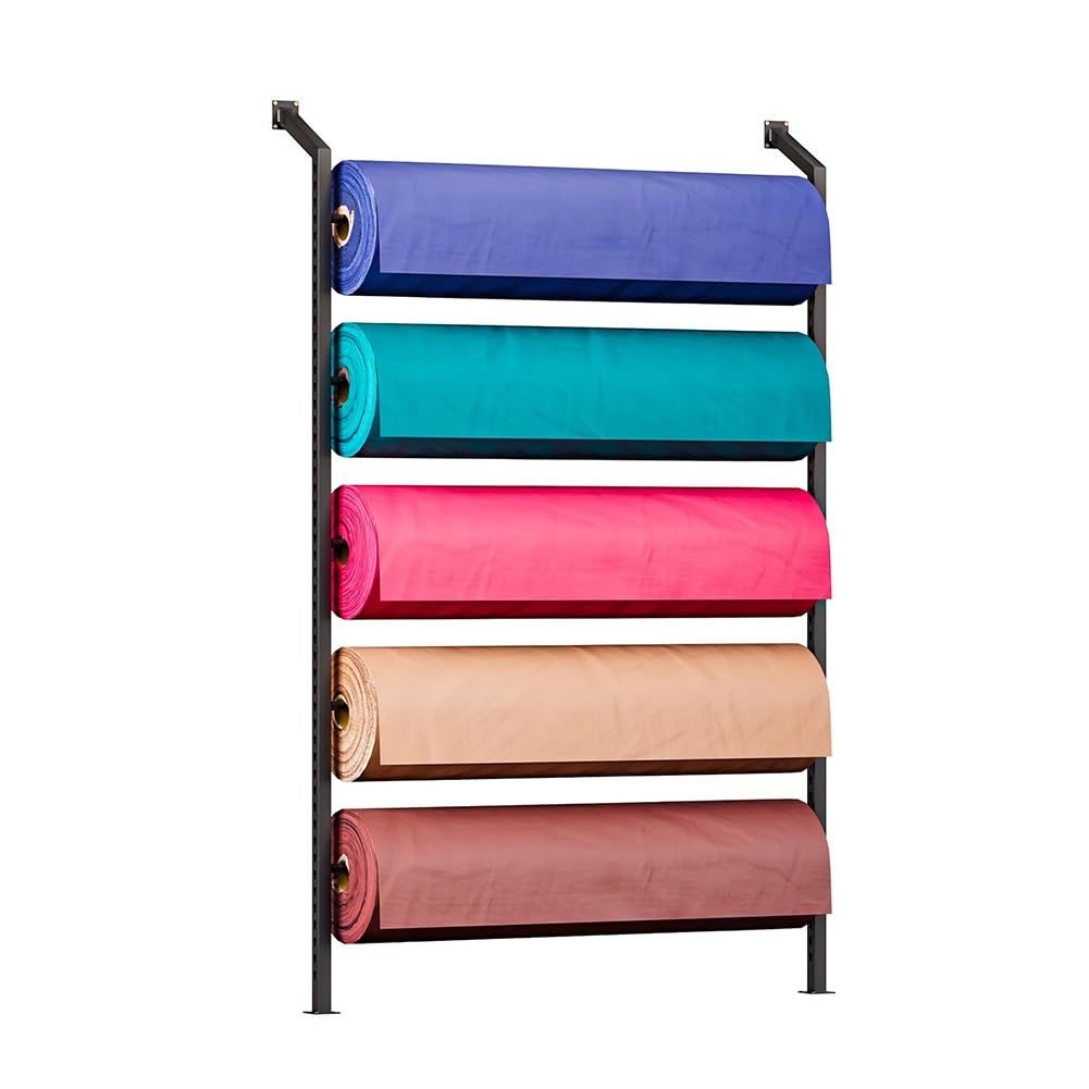 Présentoir d'échantillons de tissu mural et réglable pour boutique et maison