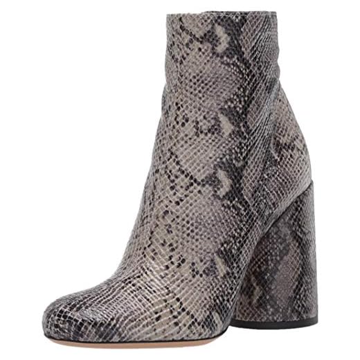 Emporio Armani Women's Snake Printed Ankle Boot, Sage, 39 Medium EU (9 US)