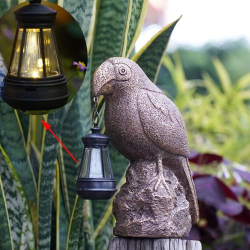Estatua Solar de Pájaro Loro como Lámpara Decorativa para Regalo de Bodas 4