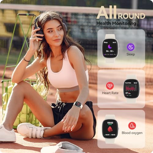 Fitness Tracker Watch with 24/7 Heart Rate Blood Oxygen Monitor, 1.69" Large Screen Activity Tracker with Pedometer, Sleep Monitor, Calories & Step Counter, Sports Smart Watch for Women Men - Image 3