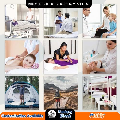 Image of Nidy Disposable Fitted Massage Table Sheets, Heavy Duty Elastic Disposable Bed Cover, Breathable Disposable Fitted Sheets for Spa White (20, 80x200CM)