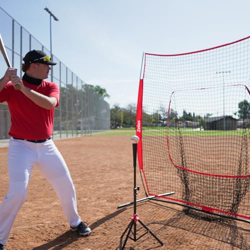 image for ZELUS Baseball and Softball Practice Net 7×7ft Portable Hitting Batti