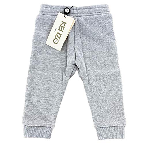 Jogging Kenzo Kids luxe en pur coton molletonné doux couleur gris - 2