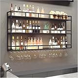 Photo Gallery porta vino da parete,portabicchieri da liquore industriale galleggiante a 3 livelli mensola per vino da parete vintage industriale cucina bar ristorante(size:150cm) Photo Gallery porta vino da parete,portabicchieri da liquore industriale galleggiante a 3 livelli mensola per vino da parete vintage industriale cucina bar ristorante(size:150cm)
