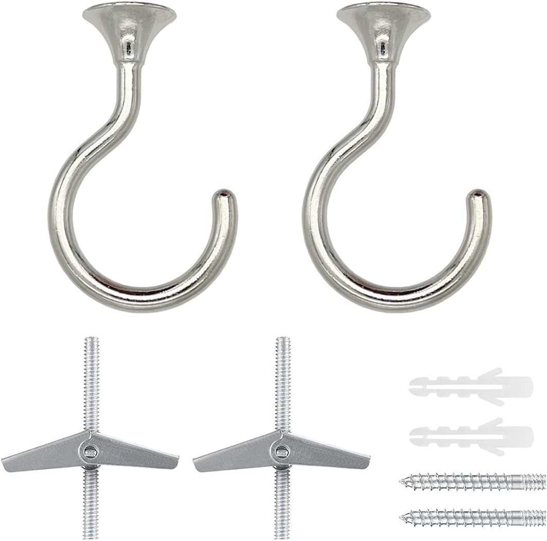 Evsteluo Large Swag Ceiling Hooks Heavy Duty Swag Hook with