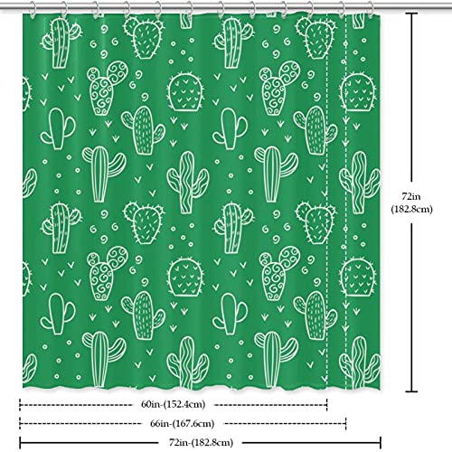 Rideau de douche cactus étanche 183x183 cm pour éviter l'eau au sol - 7