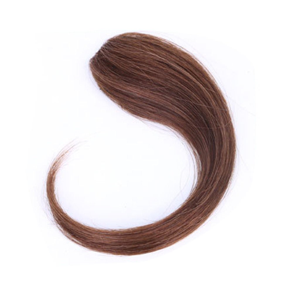 Photo 1 of ***STOCK PHOTO REFERENCE ONLY***Hand Made Long Straight Bangs 1pcs Invisible Clip In Side Bangs Human Hair Nature Look Hair Piece Extension Light Brown