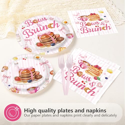 Greencian 96Pcs Bows and Brunch Party Decorations, Serves 24 by Greencian - Used condition - Image 3
