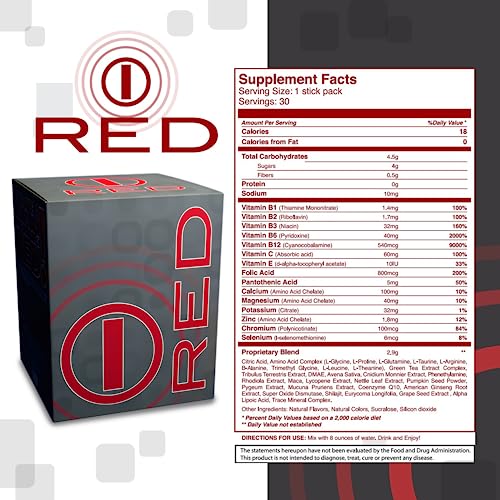 Image of bHIP - Red For Men (Fit) - Supplement Formula, Amino Acid - 30 Servings | Features an Amino Acid Complex, Green Tea Extract, Botanical Extracts to Support Energy and Daily Performance in Men
