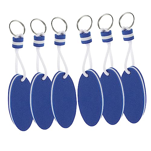 INOOMP 6 Stück Schwimmende Schlüsselanhänger Oval Eva Material Für Wassersport Leuchtende Farben Schlüsselanhänger Für Boot Und Angeln