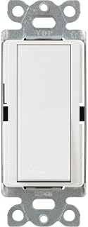 Lutron Claro White On/Off Switch 12-Pack | 15A Single-Pole CA-1PS-WH | Quick-Install Light Switches FM-12120M