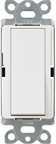 Vista 28 de Lutron MAIN-22200 interruptor de encendido/apagado, 2 unidades, color blanco, 15 amperes, un solo polo