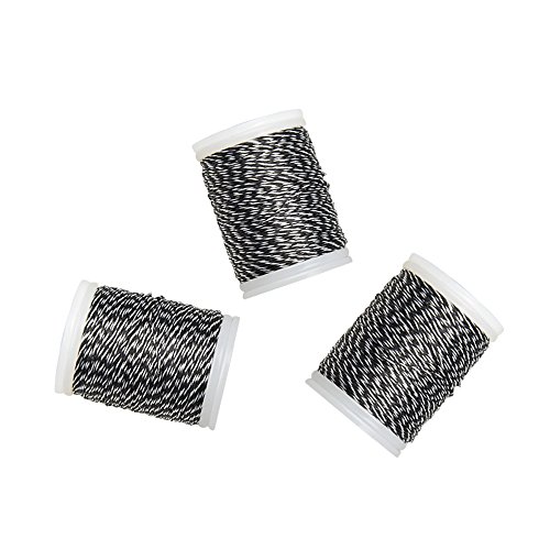 SHARROW Archery Serving Thread Bowstring Serving Material 131 Yards for Tying Peep Sight Nock Maintenance Accessories (Black White)