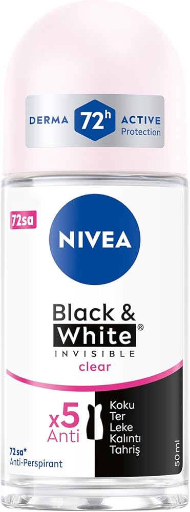 NIVEA Black & White Invisible 15本 Amazon.com : Nivea Invisible for Black & White Clear Roll-On