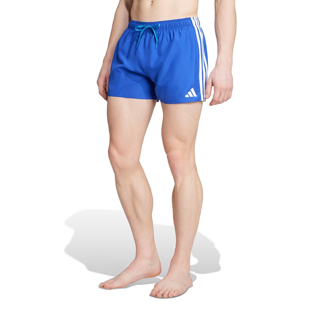 Adidas Men's Bleu Swim Shorts 3-Stripes 3" Large