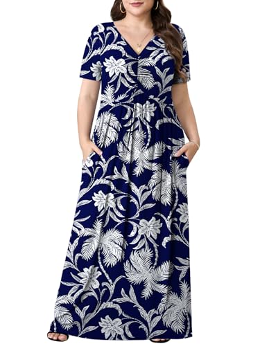 Image of PEVRL Plus Size Summer Maxi Dress for Curvy Women with Pockets 1X-5X