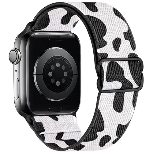 MITERV Correas elásticas de nailon compatibles con Apple Watch de 38 mm, 40 mm, 41 mm, 42 mm, 44 mm, 49 mm, correa elástica suave ajustable compatible con Apple Watch SE Ultra iWatch Series