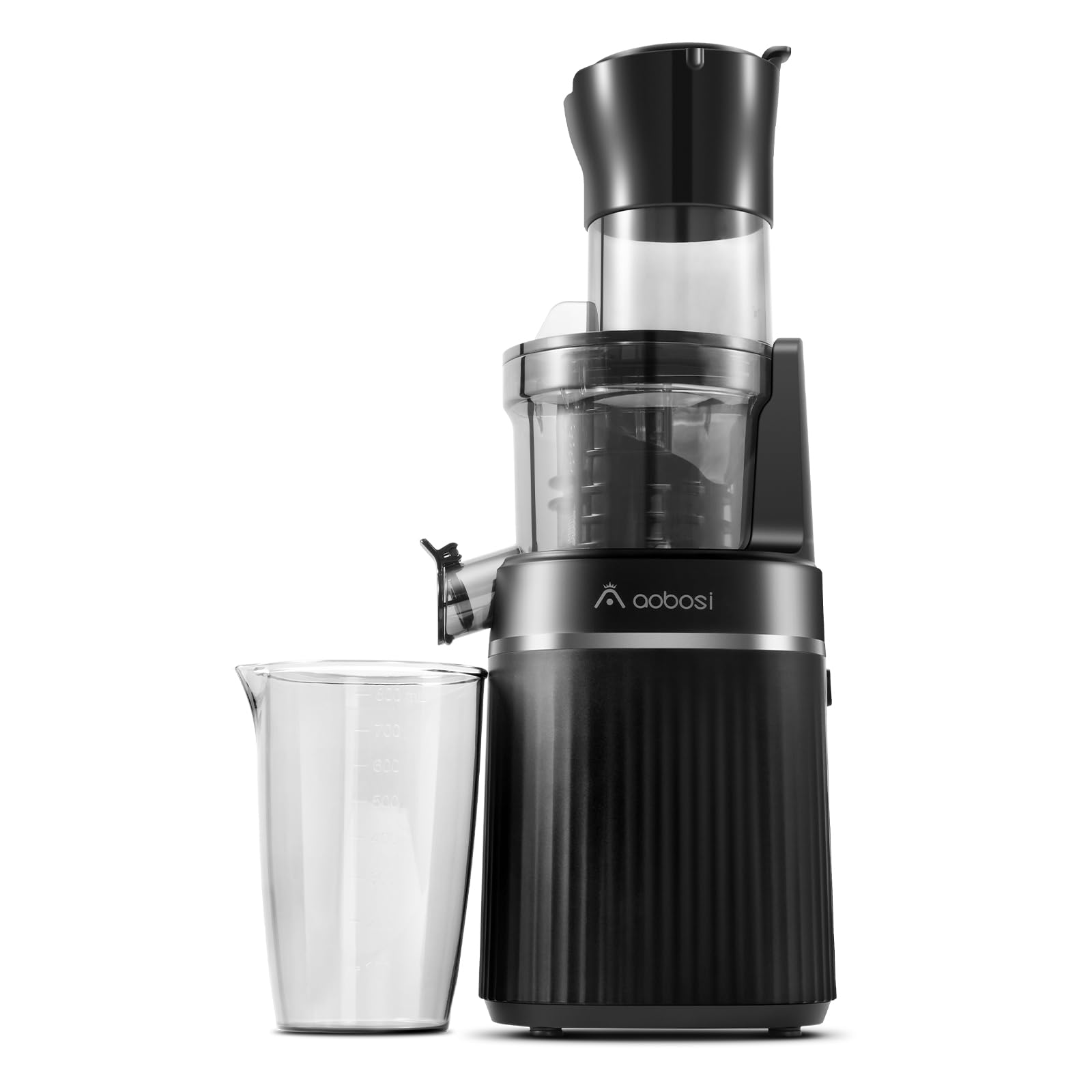 Cold Press Juicer,Aobosi 2-In-1 Juicer Machines with Large Feed Chute for Juice & Ice Cream, Powerful Masticating Juicer for Vegetable and Fruit, Easy Clean Self Feeding