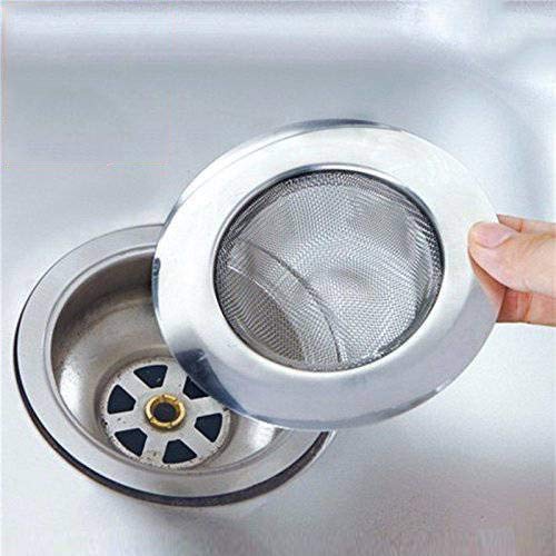 SEKOY Stainless Steel Strainer Kitchen Drain Basin Basket Filter Stopper Drainer Sink Jali, 9 cm (Silver)