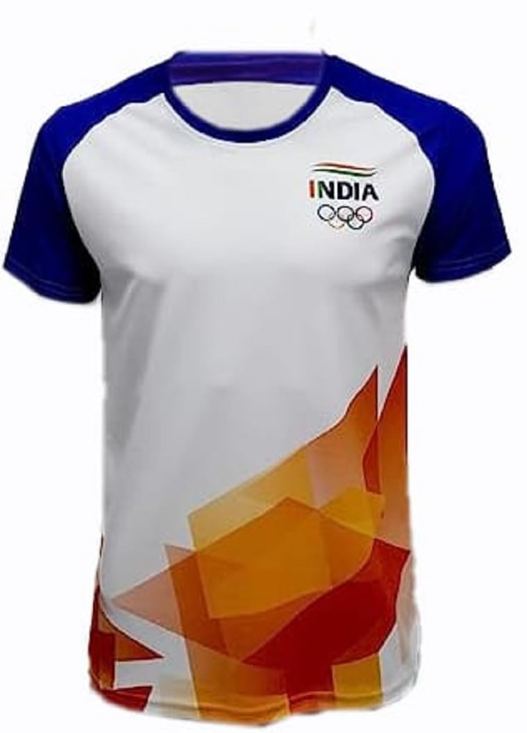 INDIA TOKYO OLYMPIC JERSEY - HALF SLEEVE (PLAIN BACK (NO PLAYER NAME), 34 (for 9-10 YEARS)) WHITE (B0CCSHL7C5) Amazon Price History, Amazon Price Tracker