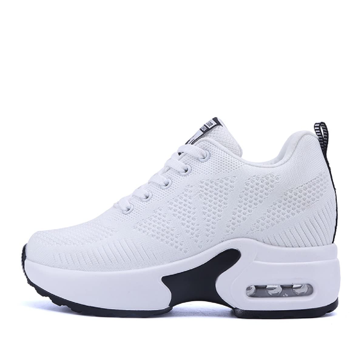 Sneakers Zeppa Interna Donna Scarpe da Ginnastica con Zeppa Alta Donna con Tacco 7 CM