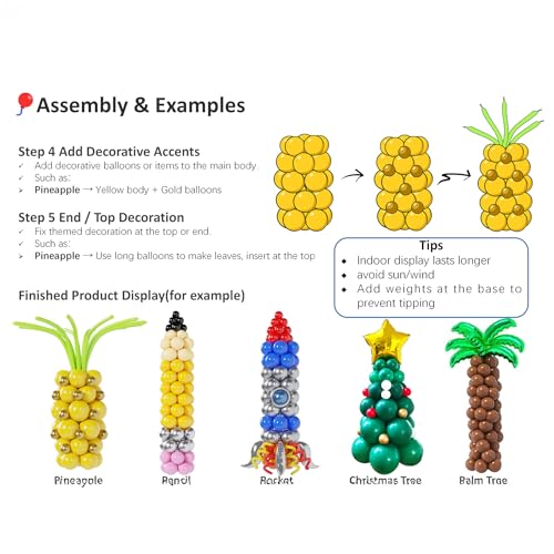 143Pcs Christmas Tree Balloon Arch Garland Kit with Pastel Pink White Metallic Silver Cane Candy Star Balloons for Christmas Party Decoration, Holiday Birthday Supplies, Xmas Garland - Image 6