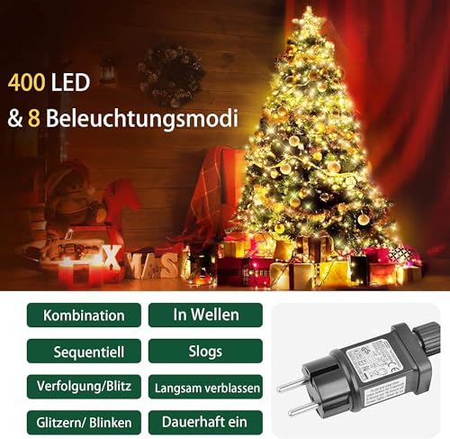 Solar Weihnachtsbaum Lichter 72cm - Wasserdicht Mit LED Für Garten, Terrasse & Balkon