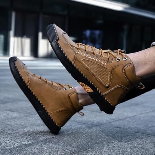 Mens Leather Boots, Men's Comfortable Handmade Leather Boots – Waterproof, Pressure Relief,Spacious Toe Box4