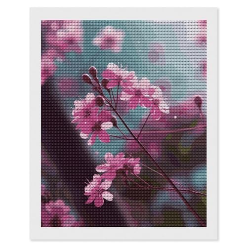 Peinture diamant 5D fleurs 40x50 cm pour réduire le stress adulte