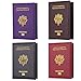 4pcs Protège-Passeport Porte Etui Housse Passeport Couverture Protection Holder Pochette Passeport Protecteur Portefeuille Carte de Visite Organisateur de Cartes Accessoires de Voyage