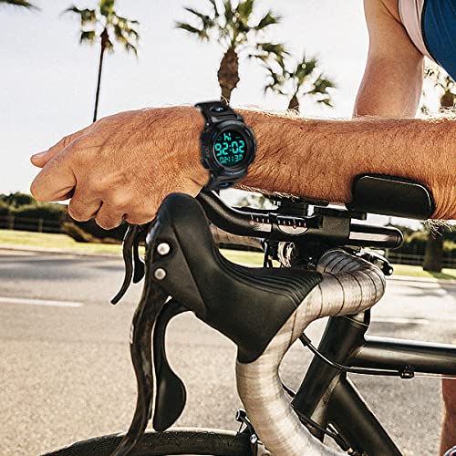 Image of L LAVAREDO Digital Men's Watch (Black Dial Black Colored Strap)