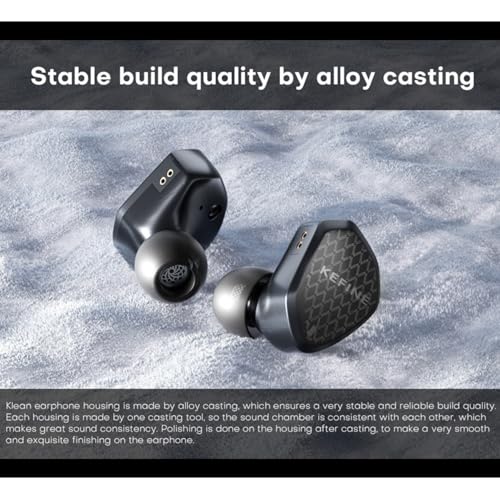 Image of HiFiGo Kefine Klean High-Fidelity Earphones, 10mm DLC Dynamic Driver IEM Earbuds with Interchangeable Nozzles and Dual-Cavity Structure (Klean)