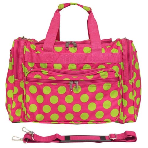 Image of World Traveler 81T16-638 Duffle Bag, One Size, Fuchsia Lime Dot II