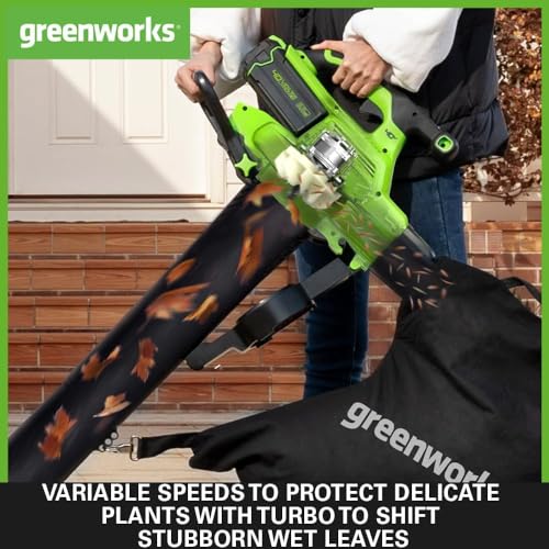 Greenworks 40V Akku Laubsauger/Laubbläser GD40BVII – Ansicht 3