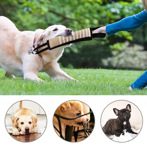 Beisswurst Für Hunde, 2 Stück 30cm Jute Beisswurst, Beißwursts Hunde Mit 2 Griff, Sehr Robustes Hundes Beisswursts, Hundes Training Zubehör, Zerrspielzeug Hund Zum Training Zerrspielzeug (Schwarz)