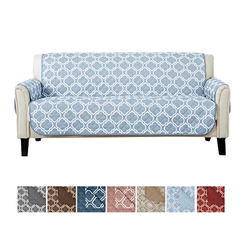 Home Fashion Designs Reversible Sofa Cover for Living Room. Oversized, Couch Furniture Protector with Secure Straps. Couch Cover for Dogs, Protect from Kids and Pets. (74