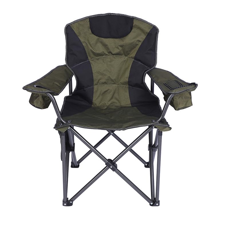 Chaise pliante d'extérieur robuste en X avec tissu Oxford double épais