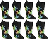 SOCKS PUR Witzige Sneakers-Socken für Teenager, Damen und Herren 4er-Bündel (Gr.42/47, 6208-„Hanf“)